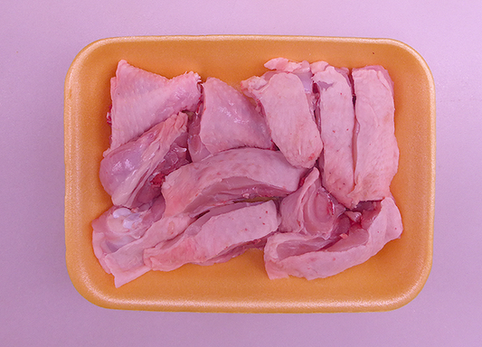 Clean chopped chicken