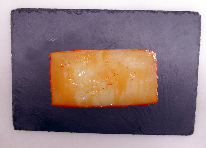 Sheep cheese cured with paprika